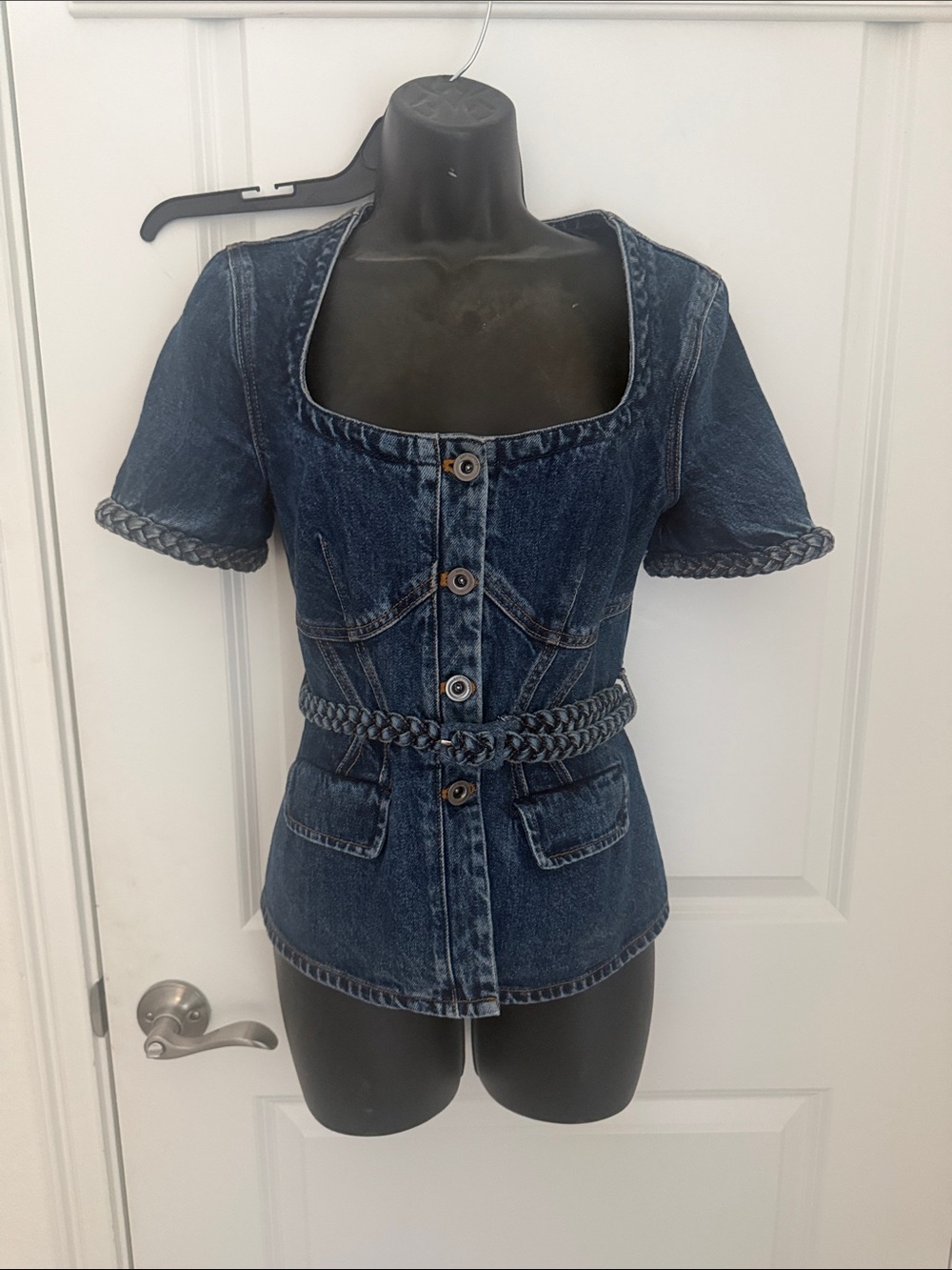 Self-Portrait Denim Top